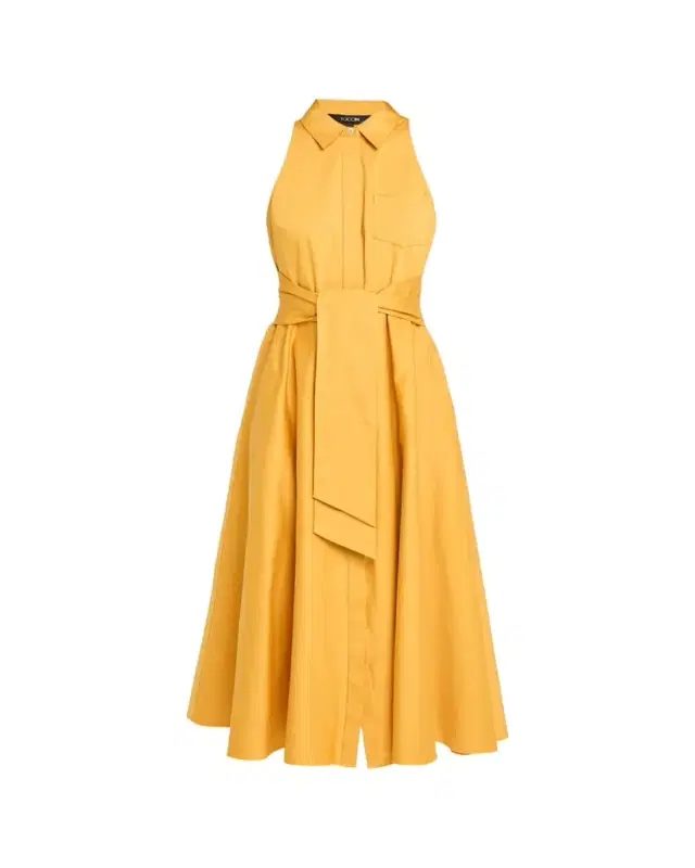 Chelsea Sleeveless Tie-Front Midi Shirtdress