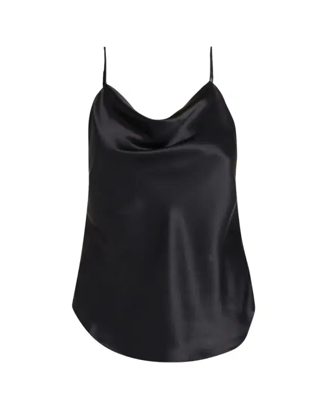 Marta Cowl-Neck Silk Camisole