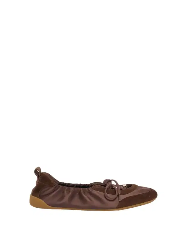 Chloe Kick Lace-Up Ballerina Flats