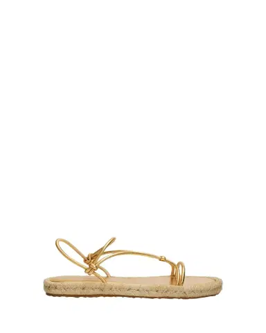 Gianvito Rossi Metallic Nappa Leather Espadrille Sandals | Thumbnail 1
