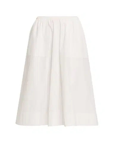 Vince Scallop-Trim Poplin Midi Skirt | Thumbnail 1 Vince Scallop-Trim Poplin Midi Skirt | Thumbnail 1