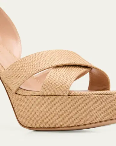 Gianvito Rossi 70mm Raffia Platform Sandals | Thumbnail 3 Gianvito Rossi 70mm Raffia Platform Sandals | Thumbnail 3