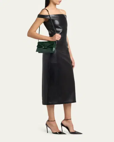 Tom Ford Small Croc-Embossed Leather T-Clasp Clutch Bag | Thumbnail 5