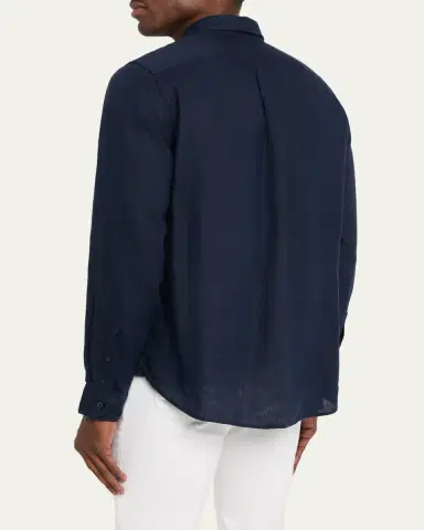Vince Men's Linen Sport Shirt | Thumbnail 7