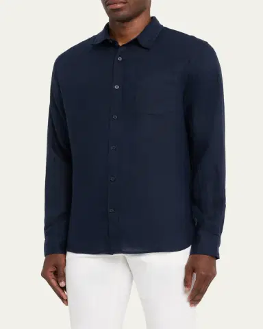 Vince Men's Linen Sport Shirt | Thumbnail 8