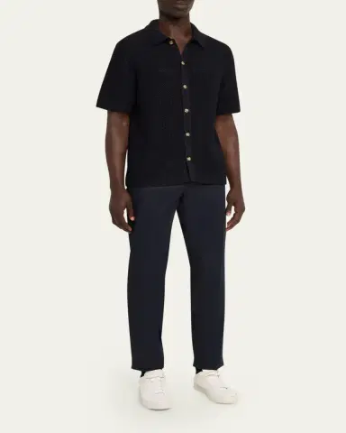 Vince Men's Crochet Button-Down Shirt | Thumbnail 2