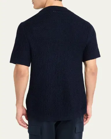 Vince Men's Crochet Button-Down Shirt | Thumbnail 7