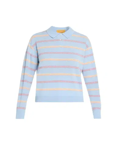 Guest in Residence Collegiate Striped Cashmere Polo | Thumbnail 1
