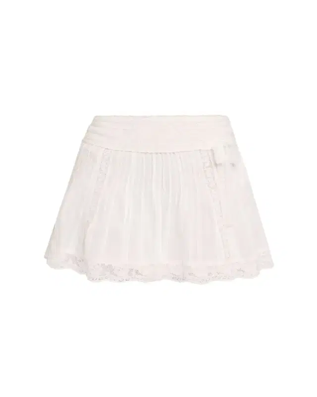 LoveShackFancy Solena Cotton Victorian Mini Skirt