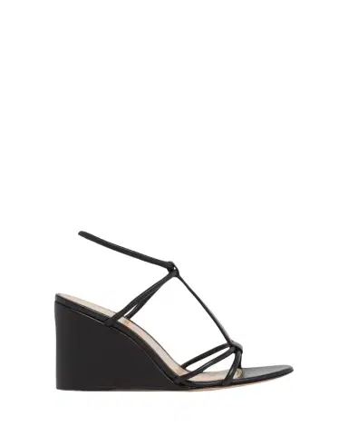 Gianvito Rossi 85mm Strappy Leather Wedge Sandals | Thumbnail 1 Gianvito Rossi 85mm Strappy Leather Wedge Sandals | Thumbnail 1