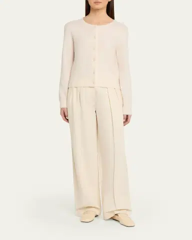 Vince Scallop-Trim Cardigan | Thumbnail 2 Vince Scallop-Trim Cardigan | Thumbnail 2