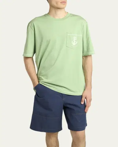 Moncler Men's Anchor Cotton Pocket T-Shirt | Thumbnail 4