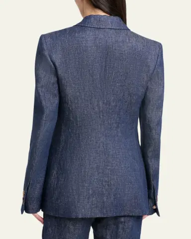 Gabriela Hearst Leiva Linen Single-Breasted Blazer Jacket | Thumbnail 3 Gabriela Hearst Leiva Linen Single-Breasted Blazer Jacket | Thumbnail 3