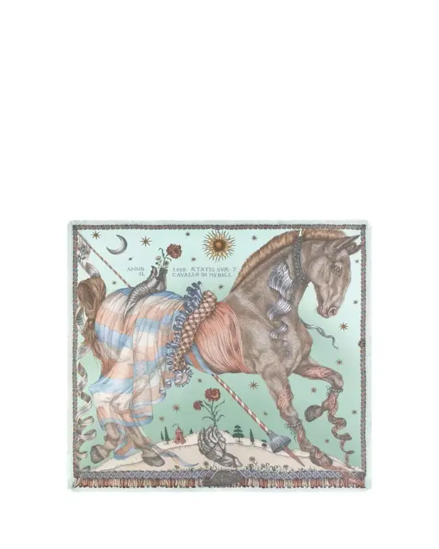 Sabina Savage The Celestial Steed Silk Twill Scarf