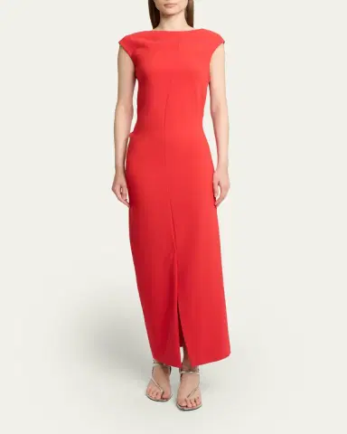 Proenza Schouler Damea Cap-Sleeve Matte Crepe Maxi Dress | Thumbnail 6