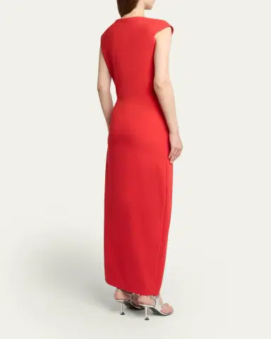 Proenza Schouler Damea Cap-Sleeve Matte Crepe Maxi Dress | Thumbnail 7