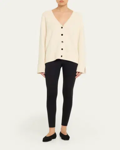 MARIA MCMANUS Ribbon Cashmere-Cotton V-Neck Cardigan | Thumbnail 2 MARIA MCMANUS Ribbon Cashmere-Cotton V-Neck Cardigan | Thumbnail 2