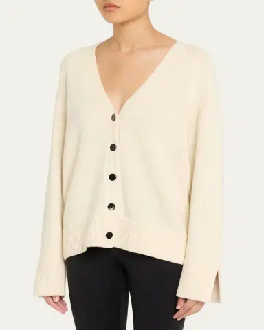 MARIA MCMANUS Ribbon Cashmere-Cotton V-Neck Cardigan | Thumbnail 4 MARIA MCMANUS Ribbon Cashmere-Cotton V-Neck Cardigan | Thumbnail 4