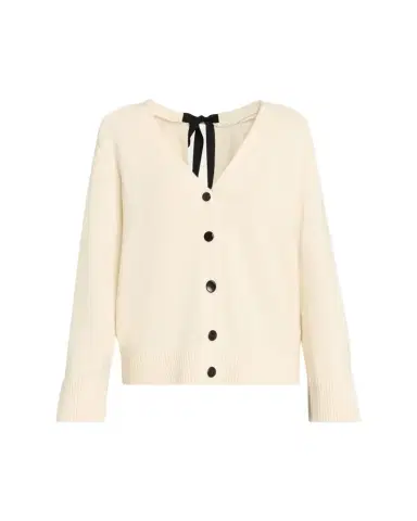 MARIA MCMANUS Ribbon Cashmere-Cotton V-Neck Cardigan | Thumbnail 1 MARIA MCMANUS Ribbon Cashmere-Cotton V-Neck Cardigan | Thumbnail 1