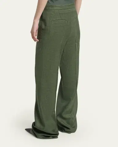 Gabriela Hearst Vesta Linen-Wool Straight-Leg Pants | Thumbnail 3