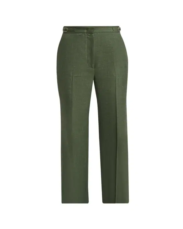 Vesta Linen-Wool Straight-Leg Pants Vesta Linen-Wool Straight-Leg Pants