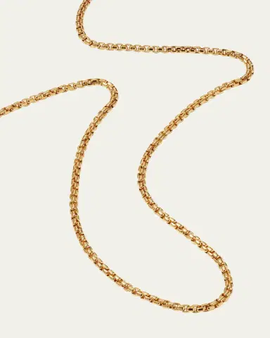 David Yurman Men's Box Chain Necklace in 18K Gold, 1.7mm, 24"L | Thumbnail 3