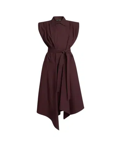 Proenza Schouler Adinna Sleeveless Belted Handkerchief Midi Shirtdress | Thumbnail 1 Proenza Schouler Adinna Sleeveless Belted Handkerchief Midi Shirtdress | Thumbnail 1