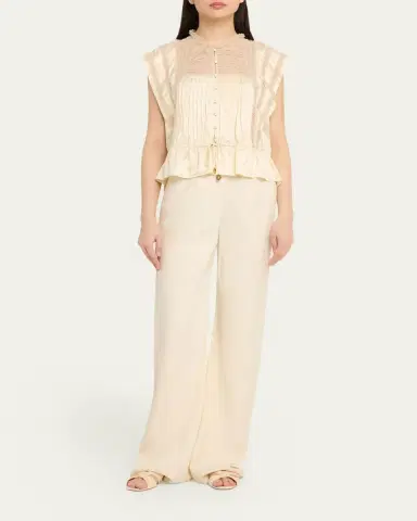 Sea Ethel Lace-Embroidered Satin Top | Thumbnail 2 Sea Ethel Lace-Embroidered Satin Top | Thumbnail 2