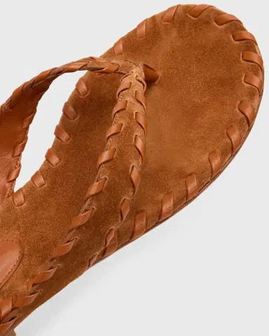 Gianvito Rossi Whipstitch Suede Thong Sandals | Thumbnail 2