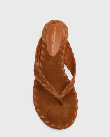 Gianvito Rossi Whipstitch Suede Thong Sandals | Thumbnail 3