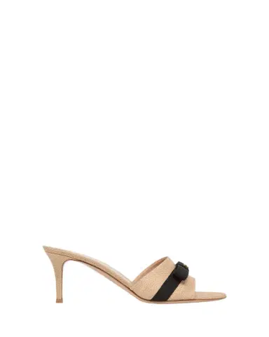 Gianvito Rossi 70mm Raffia Bow Mule Sandals | Thumbnail 1