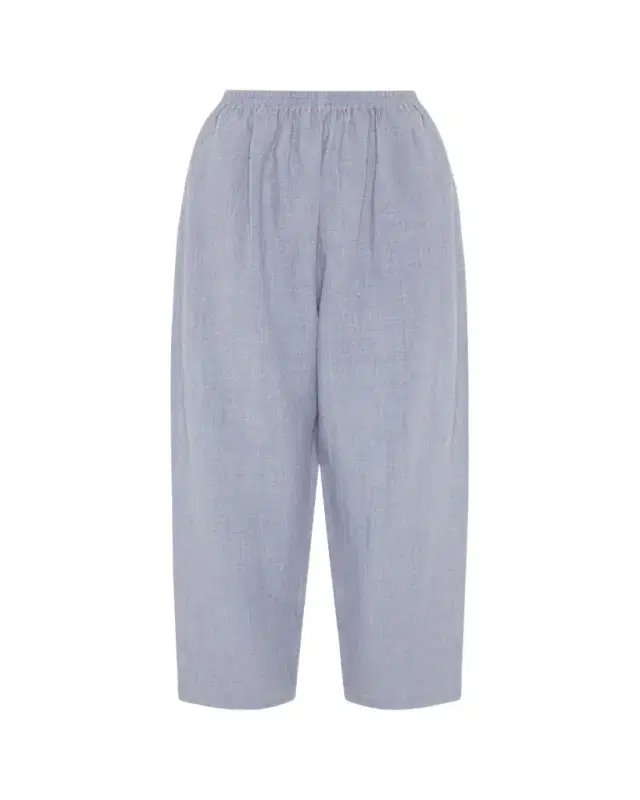 Melange Linen Japanese Trousers