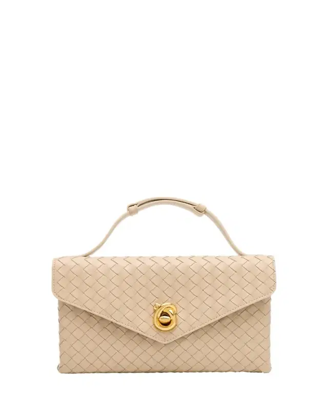 Bottega Veneta Knot Lock Leather Top-Handle Bag