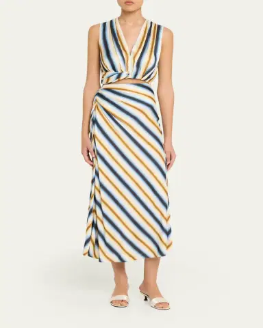 A.L.C. Jean Stripe Column Skirt | Thumbnail 2 A.L.C. Jean Stripe Column Skirt | Thumbnail 2