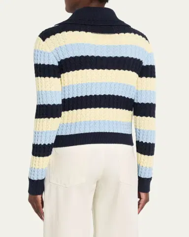 Guest In Residence Kirby Striped Cable-Knit Jacket | Thumbnail 3 Guest In Residence Kirby Striped Cable-Knit Jacket | Thumbnail 3