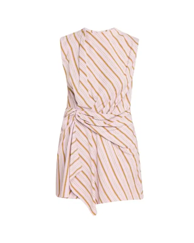 Dion Stripe Draped Mini Dress