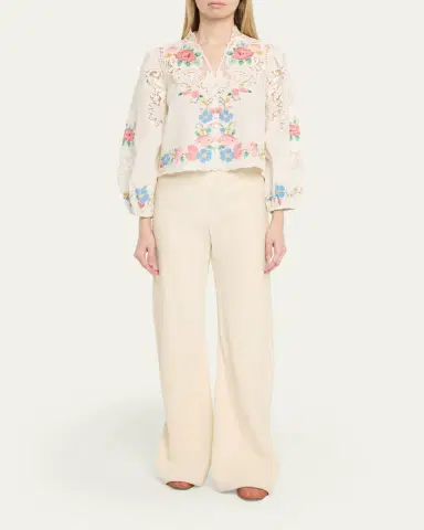 Sea Astrid Floral Embroidered Blouse | Thumbnail 2