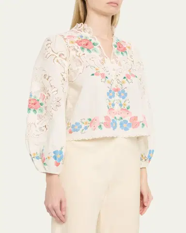 Sea Astrid Floral Embroidered Blouse | Thumbnail 4