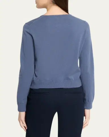 Vince Scallop-Trim Cardigan | Thumbnail 11 Vince Scallop-Trim Cardigan | Thumbnail 11
