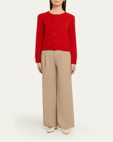 Vince Scallop-Trim Cardigan | Thumbnail 6 Vince Scallop-Trim Cardigan | Thumbnail 6