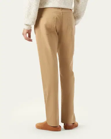 Loro Piana Men's Quarona Linen and Cotton Straight-Leg Jeans | Thumbnail 3