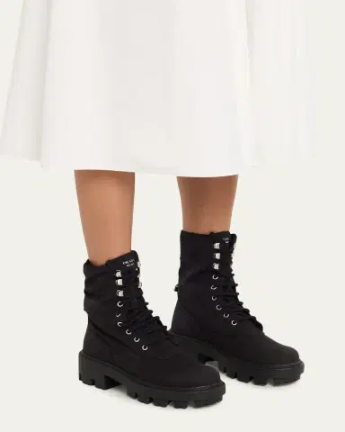 Prada Canvas Ankle Combat Boots | Thumbnail 2 Prada Canvas Ankle Combat Boots | Thumbnail 2