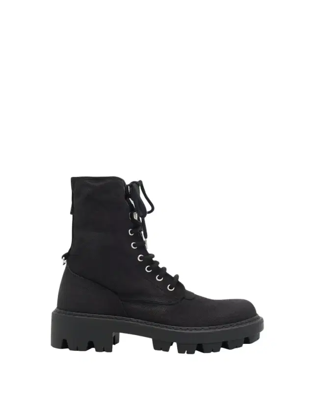 Canvas Ankle Combat Boots