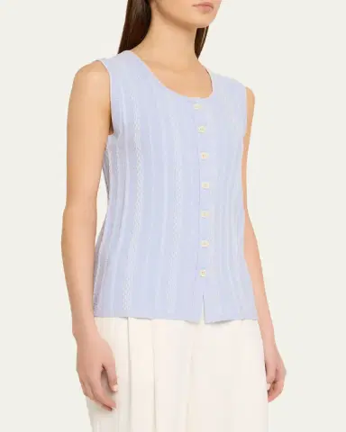 Proenza Schouler White Label Alyna Textured Knit Vest | Thumbnail 4 Proenza Schouler White Label Alyna Textured Knit Vest | Thumbnail 4