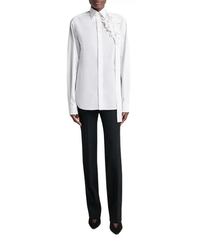 Low-Rise Slim-Leg Tailored Pants