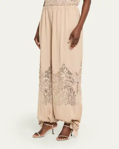 Kobi Halperin Corrine Lace-Inset Balloon Pants | Thumbnail 4 Kobi Halperin Corrine Lace-Inset Balloon Pants | Thumbnail 4