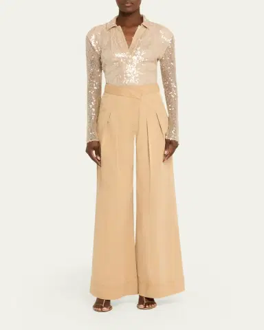 Veronica Beard Meryl Sequined Long-Sleeve Top | Thumbnail 2