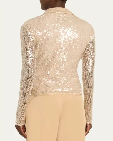 Veronica Beard Meryl Sequined Long-Sleeve Top | Thumbnail 3