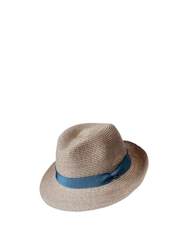 Inverni Men's Small-Brim Woven Hemp Panama Hat
