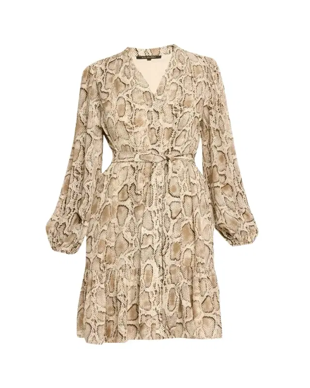 Samara Snakeskin-Print Viscose Dress Samara Snakeskin-Print Viscose Dress